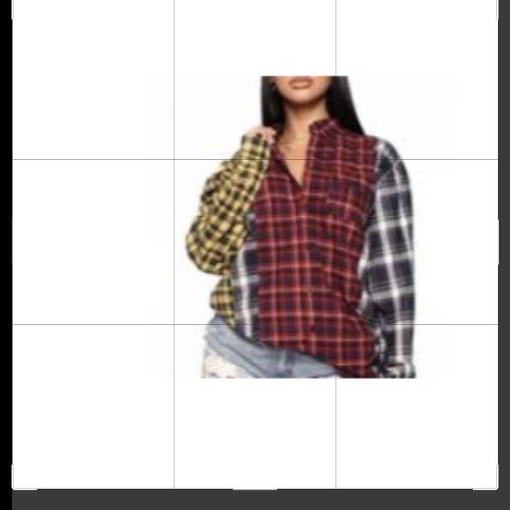 Fashion Nova Multicolor Plaid Top